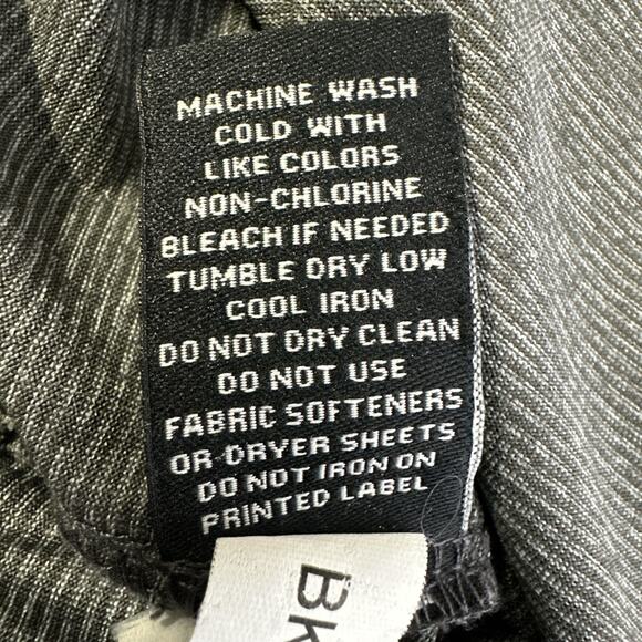 Pro Tour Mens Cool Play Golf Long Sleeve Polo Shirt Medium Gray Pinstripe - Picture 7 of 7